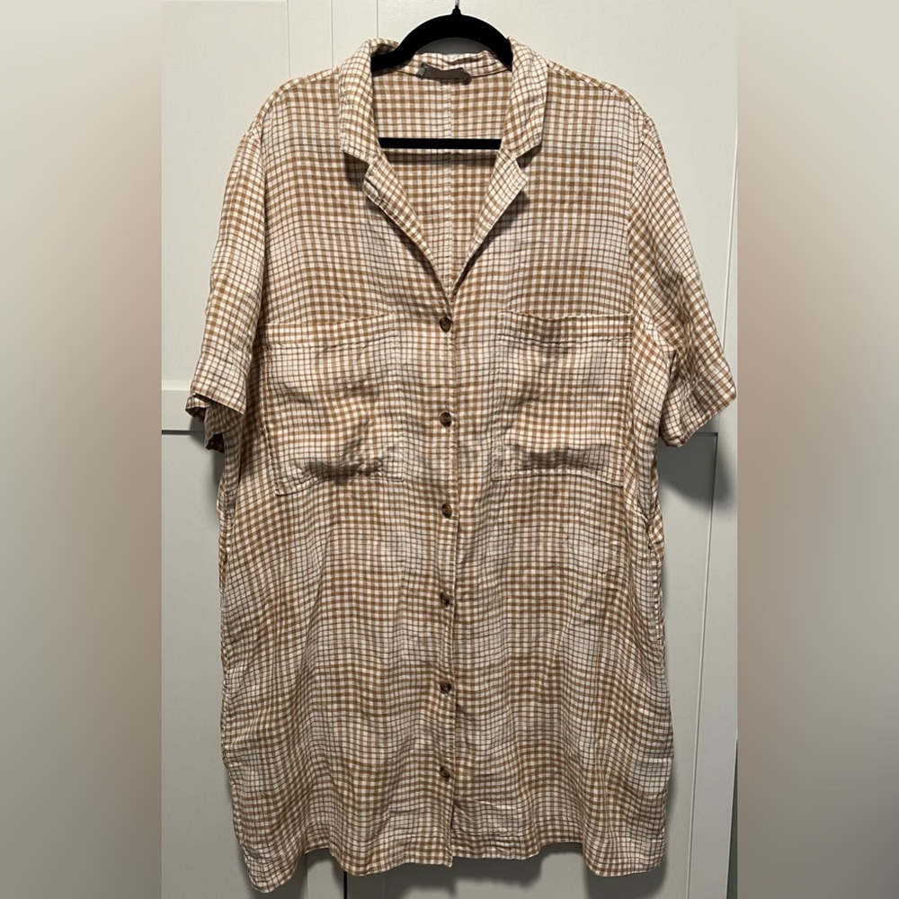 EVERLANE The Linen Workwear Dress